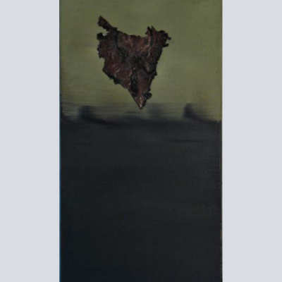 untitled#0112 | painting/collage | acrylic on canvas | 100x35 cm