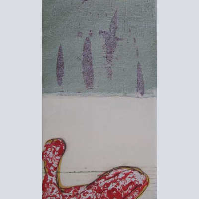 untitled#0210 | painting | mixed media on canvas | 50x18 cm